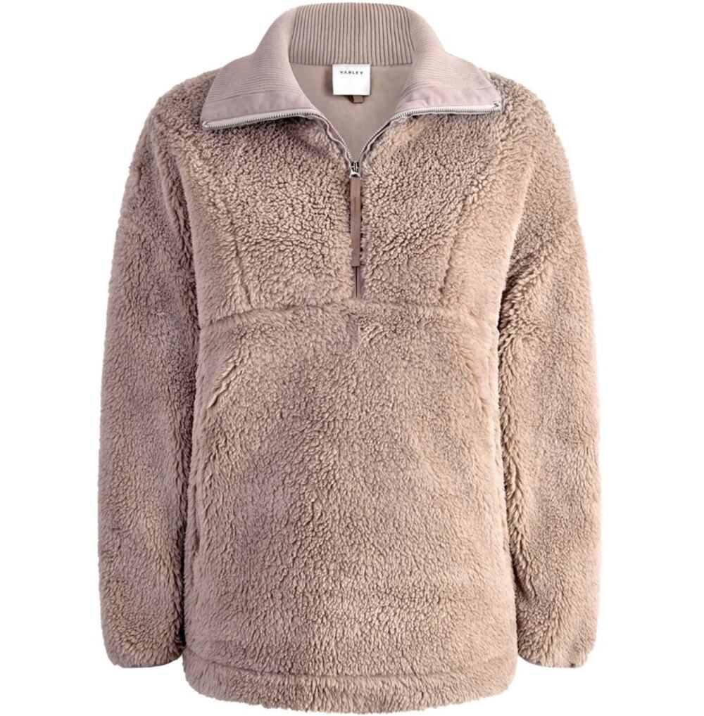 Varley Stratton Sherpa Quarter Zip Jacket Size S
